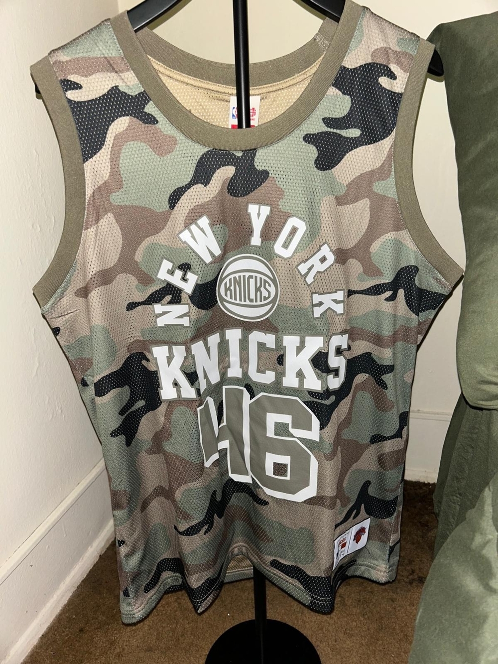 New York Camo Basketball Jersey - Green Camo